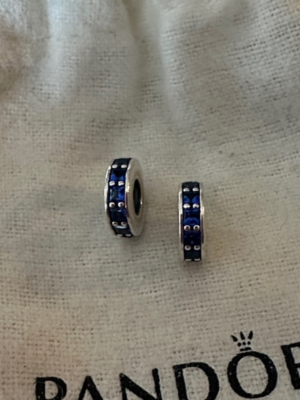 PANDORA Royal Blue Crystal Eternity Spacer Charm